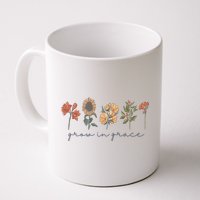 Grow In Grace Wildflower Boho Christian Scripture Religious Mug