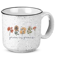 Grow In Grace Wildflower Boho Christian Scripture Religious 15oz Campfire Ceramic Mug
