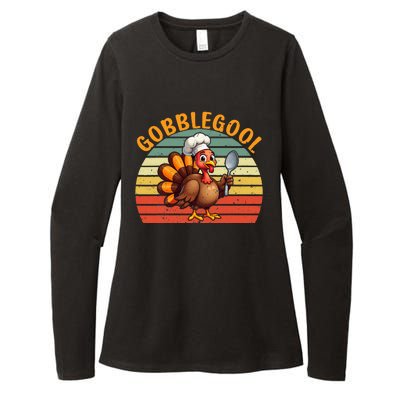 Gobblegool Italian Gobble Turkey Day Fall Thanksgiving Womens CVC Long Sleeve Shirt