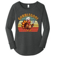 Gobblegool Italian Gobble Turkey Day Fall Thanksgiving Women's Perfect Tri Tunic Long Sleeve Shirt