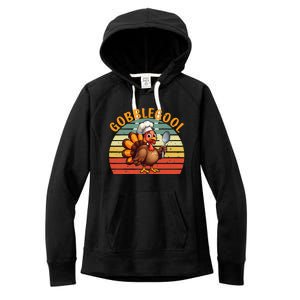 Gobblegool Italian Gobble Turkey Day Fall Thanksgiving Women's Fleece Hoodie