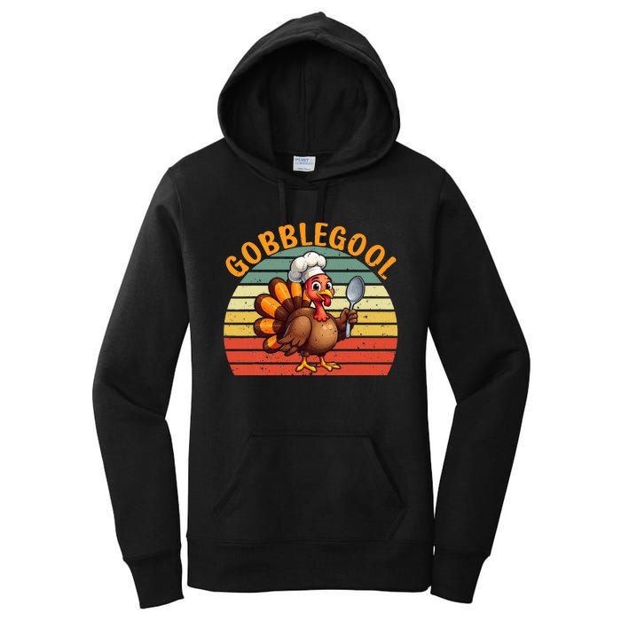 Gobblegool Italian Gobble Turkey Day Fall Thanksgiving Women's Pullover Hoodie