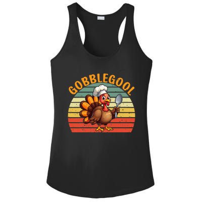 Gobblegool Italian Gobble Turkey Day Fall Thanksgiving Ladies PosiCharge Competitor Racerback Tank