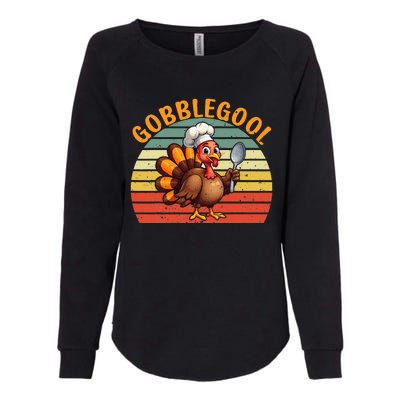 Gobblegool Italian Gobble Turkey Day Fall Thanksgiving Womens California Wash Sweatshirt