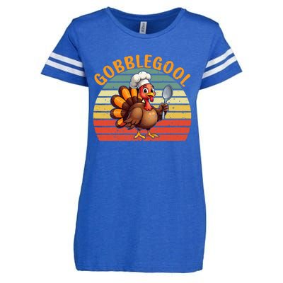 Gobblegool Italian Gobble Turkey Day Fall Thanksgiving Enza Ladies Jersey Football T-Shirt