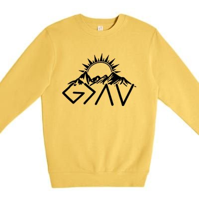 God Is Greater Than High And Lows Shirt Give God Country Music Cowboy Camp Premium Crewneck Sweatshirt