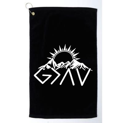 God Is Greater Than High And Lows Shirt Give God Country Music Cowboy Camp Golf Towel