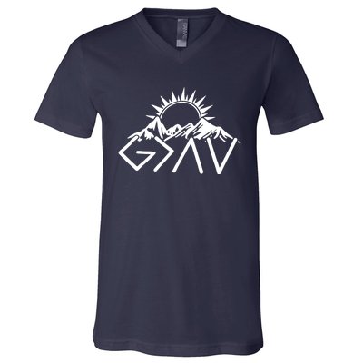 God Is Greater Than High And Lows Shirt Give God Country Music Cowboy Camp V-Neck T-Shirt