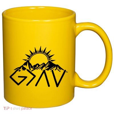 God Is Greater Than High And Lows Shirt Give God Country Music Cowboy Camp 11oz C Handle Ceramic Mug