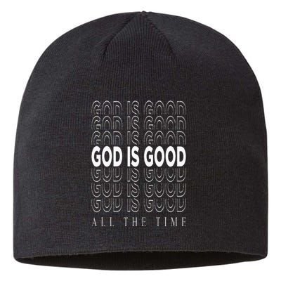 God Is Good All The Time Christian Worship Preachers Gift Sustainable Beanie