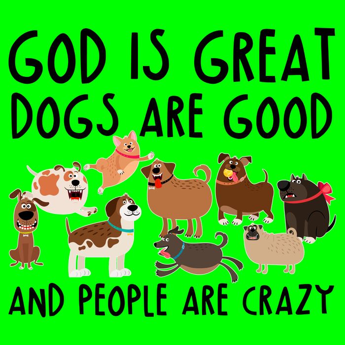 God Is Great Dogs Are Good And People Are Crazy T-Shirt