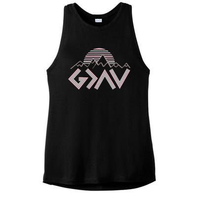 God Is Greater Than The Highs And Lows Ladies PosiCharge Tri-Blend Wicking Tank