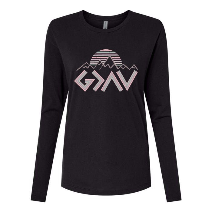 God Is Greater Than The Highs And Lows Womens Cotton Relaxed Long Sleeve T-Shirt