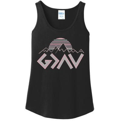 God Is Greater Than The Highs And Lows Ladies Essential Tank