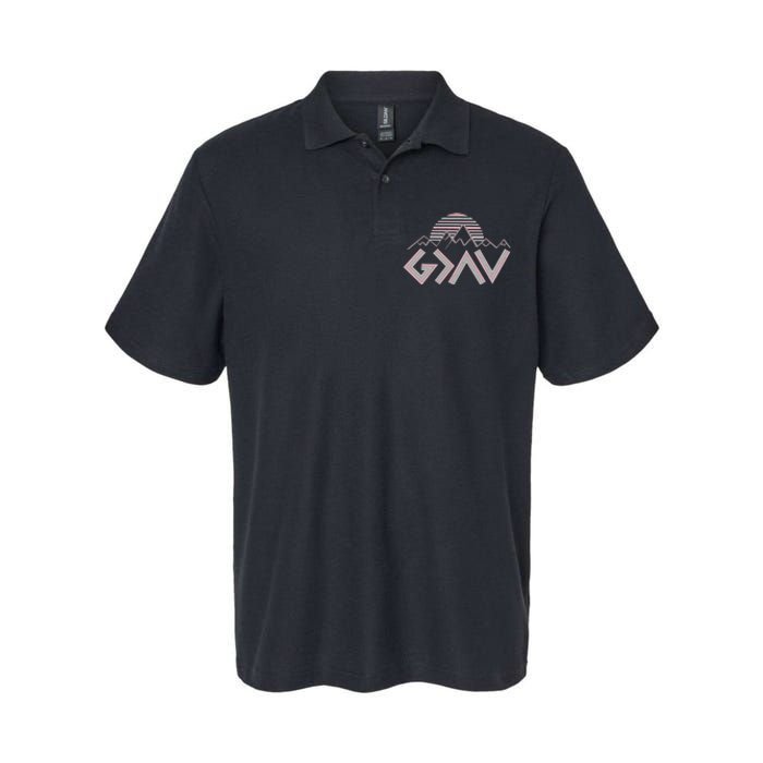 God Is Greater Than The Highs And Lows Softstyle Adult Sport Polo