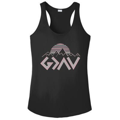 God Is Greater Than The Highs And Lows Ladies PosiCharge Competitor Racerback Tank