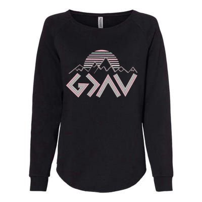 God Is Greater Than The Highs And Lows Womens California Wash Sweatshirt