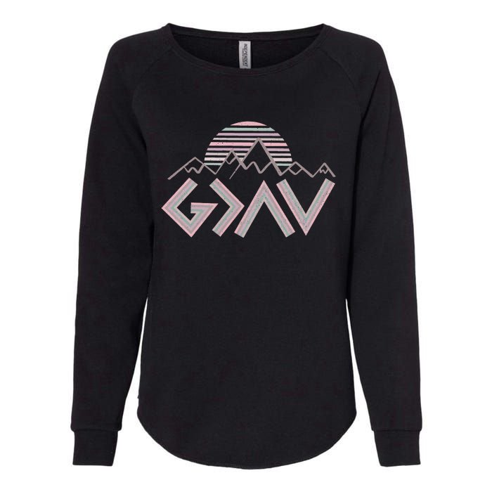 God Is Greater Than The Highs And Lows Womens California Wash Sweatshirt