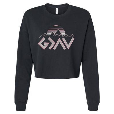 God Is Greater Than The Highs And Lows Cropped Pullover Crew