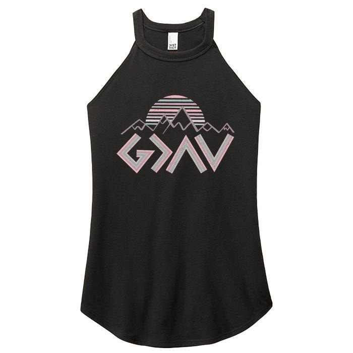 God Is Greater Than The Highs And Lows Women's Perfect Tri Rocker Tank