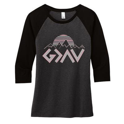 God Is Greater Than The Highs And Lows Women's Tri-Blend 3/4-Sleeve Raglan Shirt