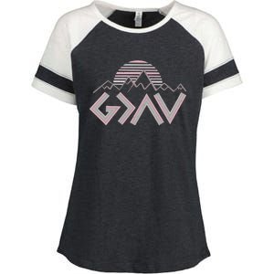 God Is Greater Than The Highs And Lows Enza Ladies Jersey Colorblock Tee