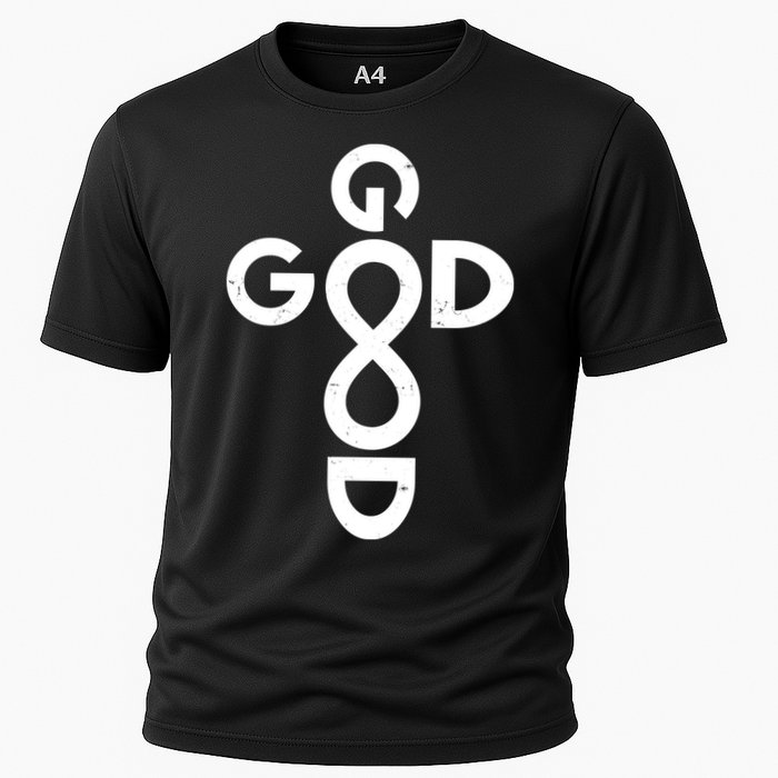 Good Is Good Cross Jesus Logo Cooling Performance Crew T-Shirt