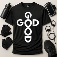 Good Is Good Cross Jesus Logo Cooling Performance Crew T-Shirt