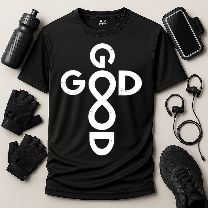 Good Is Good Cross Jesus Logo Cooling Performance Crew T-Shirt