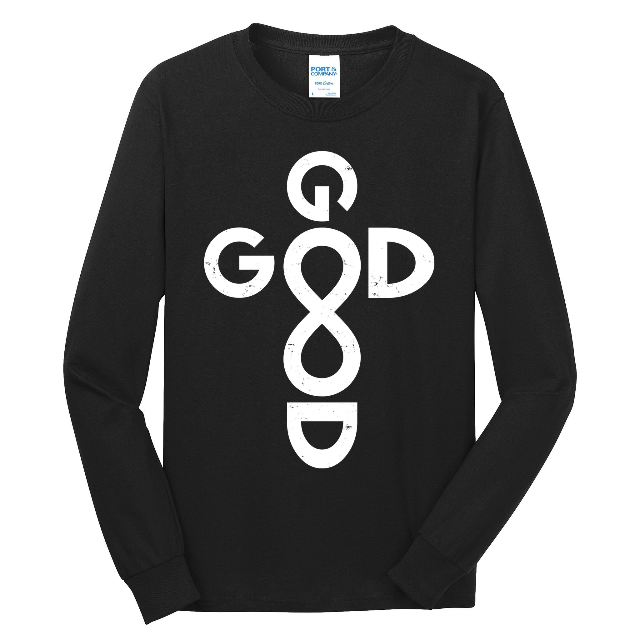 Good Is Good Cross Jesus Logo Tall Long Sleeve T-Shirt