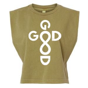 Good Is Good Cross Jesus Logo Garment-Dyed Women's Muscle Tee