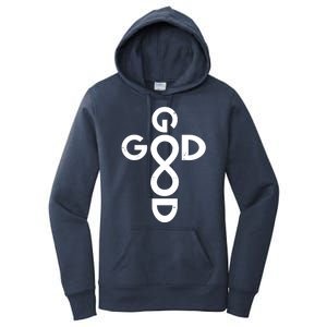 Good Is Good Cross Jesus Logo Women's Pullover Hoodie