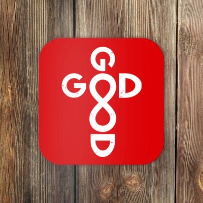 Good Is Good Cross Jesus Logo Coaster