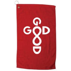 Good Is Good Cross Jesus Logo Platinum Collection Golf Towel