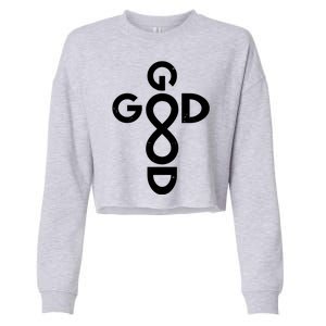 Good Is Good Cross Jesus Logo Cropped Pullover Crew