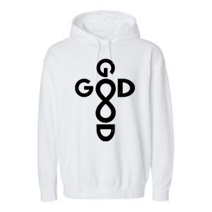 Good Is Good Cross Jesus Logo Garment-Dyed Fleece Hoodie