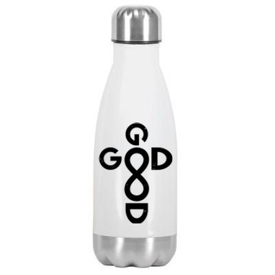 Good Is Good Cross Jesus Logo Stainless Steel Insulated Water Bottle