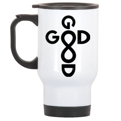 Good Is Good Cross Jesus Logo Stainless Steel Travel Mug