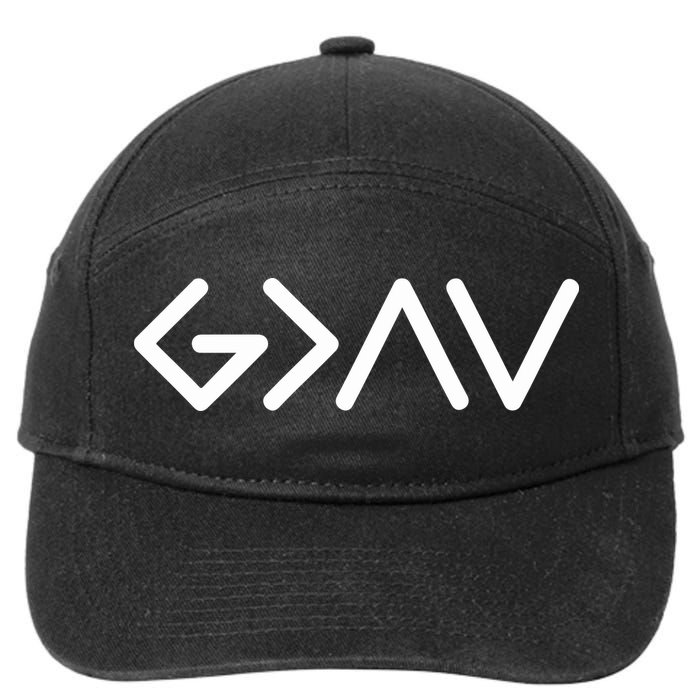 God Is Greater Than The Highs And Lows 7-Panel Snapback Hat