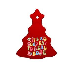 Groovy Its Good Day To Read Book Library Reading Lover Ceramic Tree Ornament