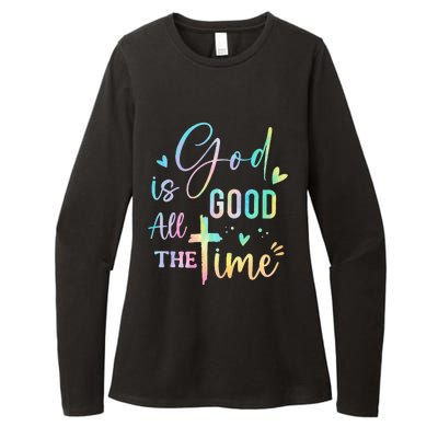 God Is Good All The Time Christian Faith Worship Womens CVC Long Sleeve Shirt