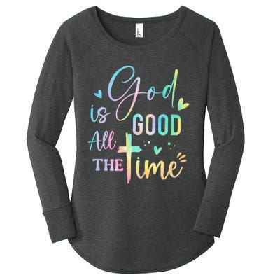 God Is Good All The Time Christian Faith Worship Women's Perfect Tri Tunic Long Sleeve Shirt