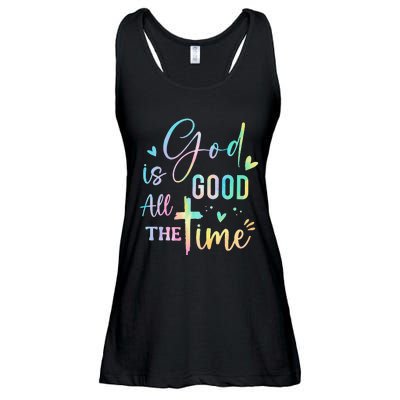 God Is Good All The Time Christian Faith Worship Ladies Essential Flowy Tank