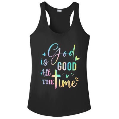 God Is Good All The Time Christian Faith Worship Ladies PosiCharge Competitor Racerback Tank