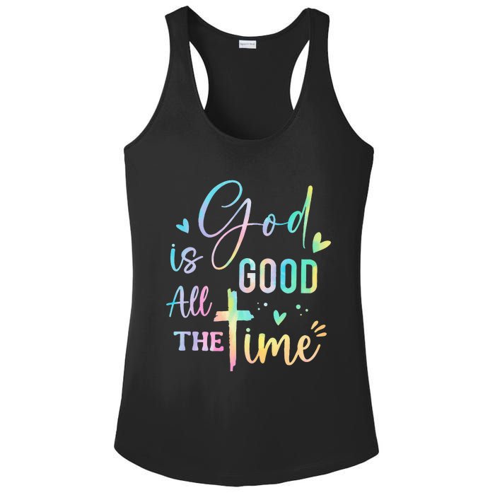 God Is Good All The Time Christian Faith Worship Ladies PosiCharge Competitor Racerback Tank