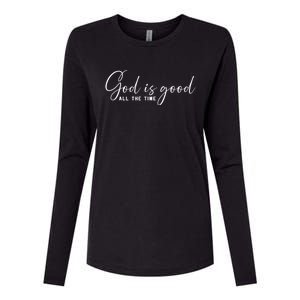 God Is Good All The Time Christian Faith Bible Saying Church Gift Womens Cotton Relaxed Long Sleeve T-Shirt