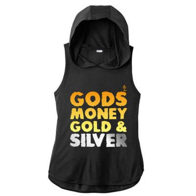 God is Greater Than the Highs and Lows Christian Ladies PosiCharge Tri-Blend Wicking Draft Hoodie Tank