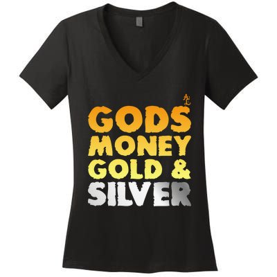 God is Greater Than the Highs and Lows Christian Women's V-Neck T-Shirt