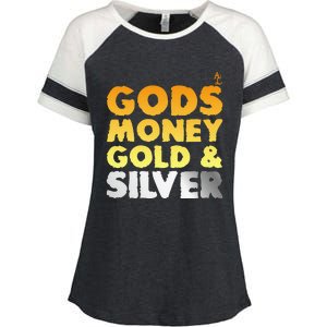 God is Greater Than the Highs and Lows Christian Enza Ladies Jersey Colorblock Tee