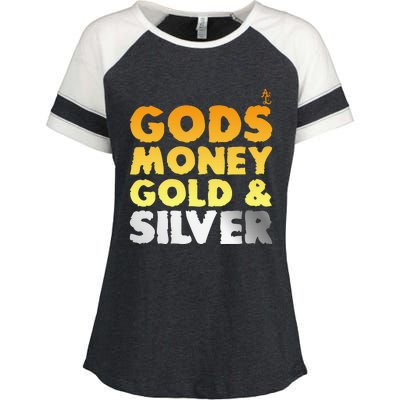 God is Greater Than the Highs and Lows Christian Enza Ladies Jersey Colorblock Tee